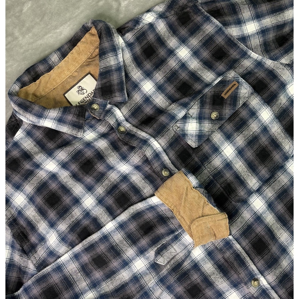Legendary Whitetails Men's XLT Flannel Buck Camp Long Sleeve Flip Cuff Plaid